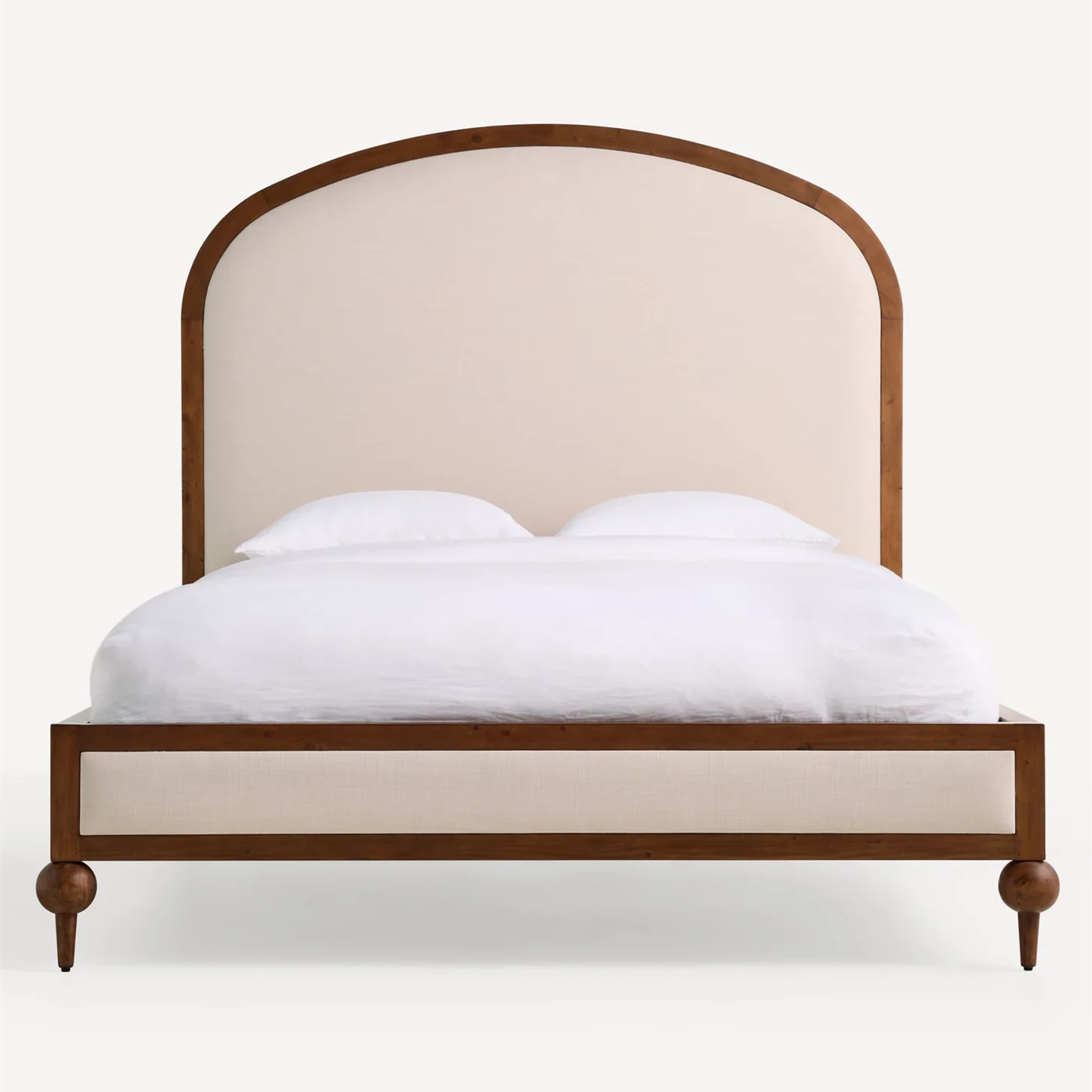

sg-Modern Simple Soft Bag Arched High Backrest Double Bed Solid Wood Oak for Apartment Bedroom%