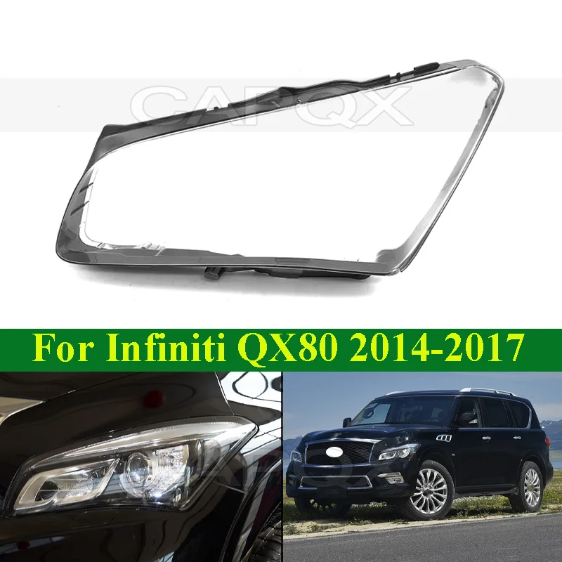 

CAPQX Front Headlight Cover Shell For Infiniti QX80 2014-2017 Head Lamp Glass Head Light Cover Lens Transparent
