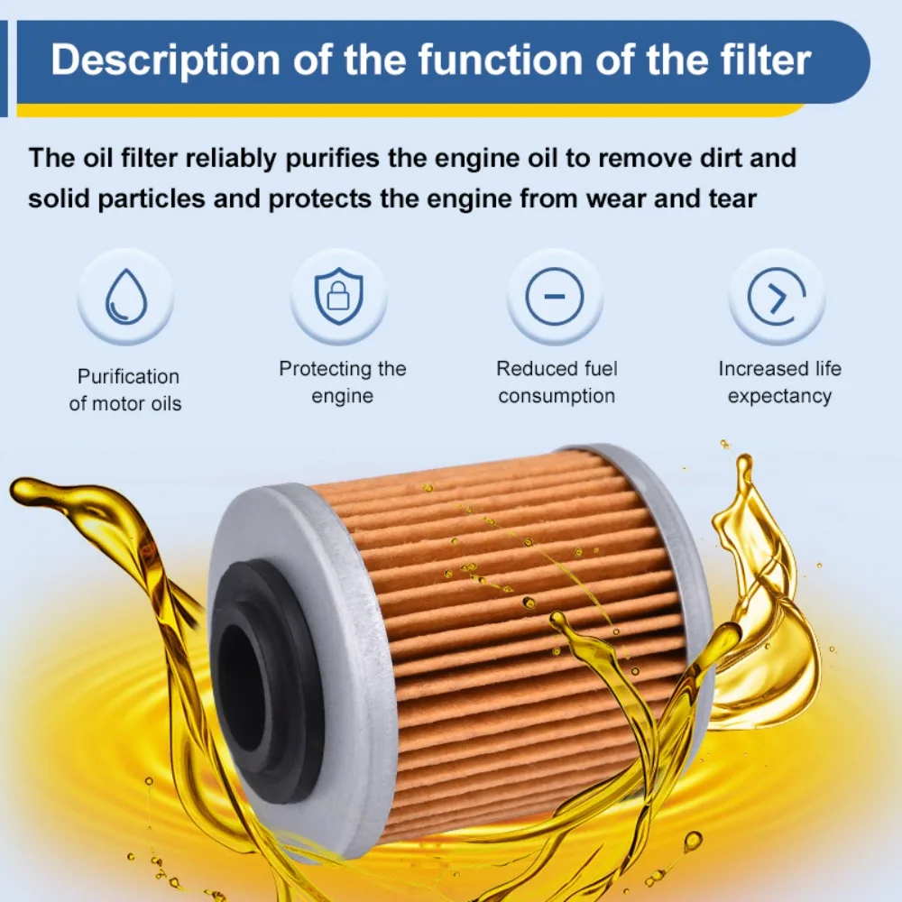 420256455 Motorcycle Oil Filter for Can-Am ATV DS450  2008 2009 DS 450 EFI 2009-2015 view 4