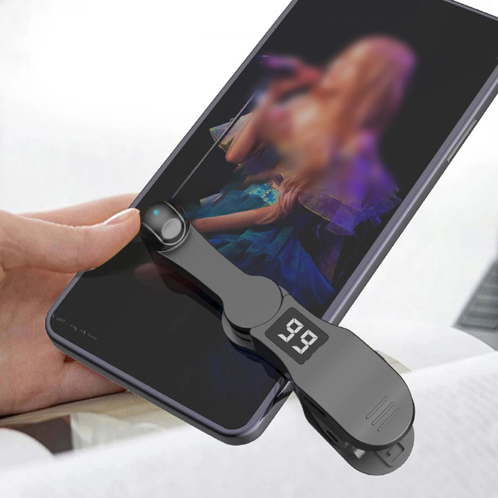 Digital Auto Screen Clicker Automatic Phone Screen Tapper 108 Gears USB 180° Rotation for Smart Phone Apps Video Live Streaming
