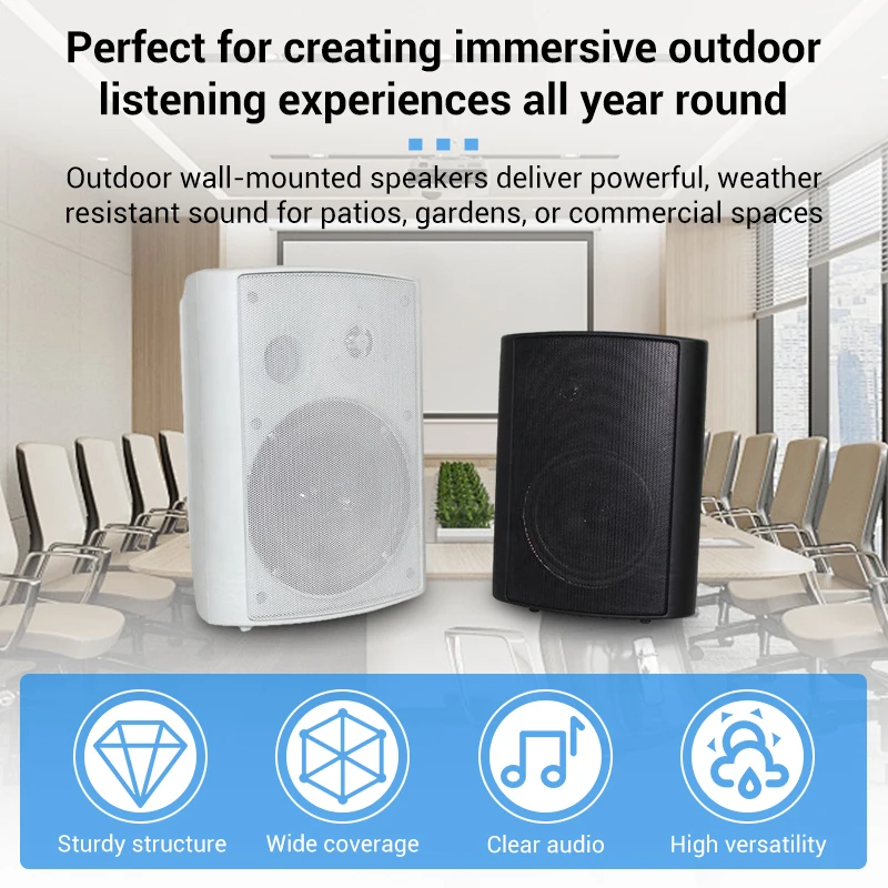 124B 5 Inch 30W Hot Selling Wall Mounted Speaker System Wall Mounted Speaker for Public Address System