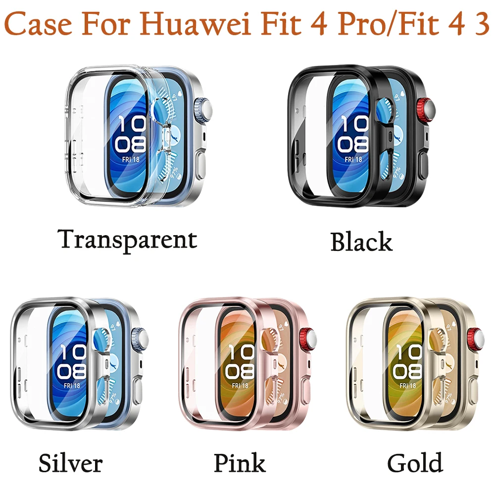 Case for Huawei Watch Fit 4/4 Pro Screen Protector Case All-Around Protective Bumper Cover for Huawei Fit4 3/Fit 4 Pro Accessory