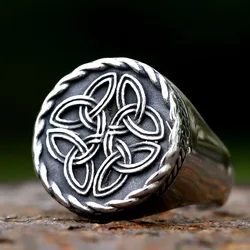 2023 NEW Men's 316L stainless steel rings Viking Celtic Knot Ring Amulet Vintage Scandinavn Jewelry Gifts free shipping