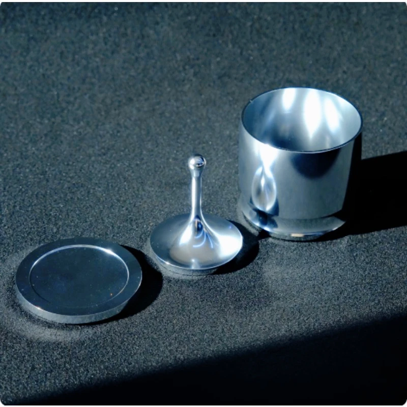 

Applicable Tomischiefworkshop EG-1 Coffee Powder Cup Mirror Polished Anti-stick Powder Silver