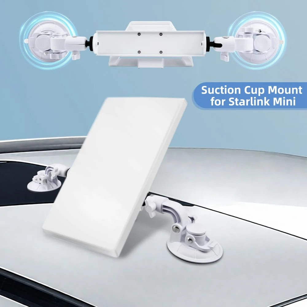 

Для Starlink Mini Portable 360 ° Регулируемое крепление на присоске для автомобиля: для внутренних и наружных стекол, крыши автомобиля, фургонов, лодок