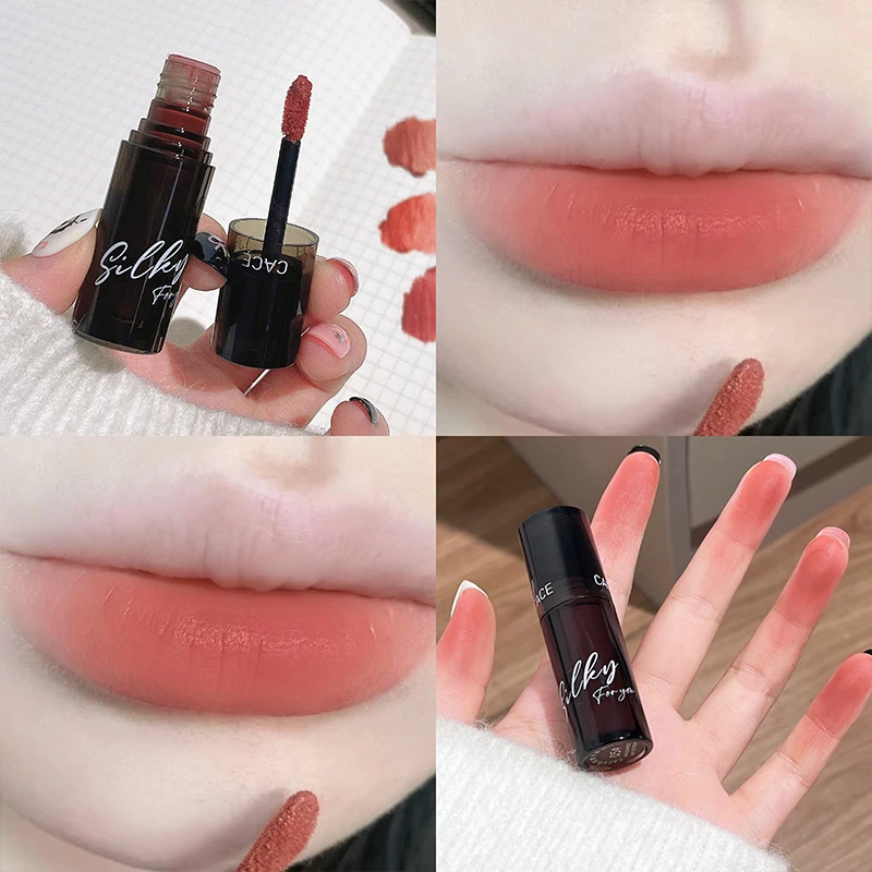 Labio mate de terciopelo, resistente al agua, brillo de labios desnudo, niebla de larga duración, esmalte de arcilla, tinte de labios rojo, maquillaje Sexy para mujer, Cosméticos Coreanos