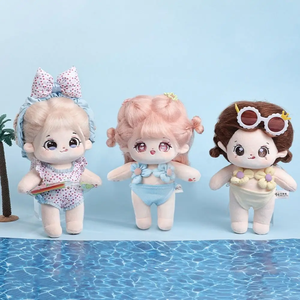

Bikini Set Cotton Doll Bikini Suit Overall Strap Pants 20cm Doll Swimming Outfit Cute Mini Cotton Doll Swimsuit Suit Kids Girls