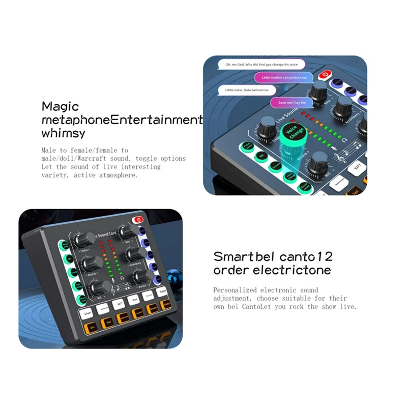 Carte son M8 pour la diffusion en direct, interface audio, dispositif de podcasting, roulette avec micro premium, préamplificateur, installation facile