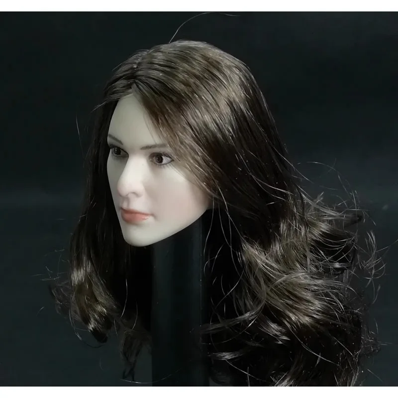 1/6 Scale Long Curly Hair Beauty Girl Head Sculpt Carving Resin Model for 12inch PH TBL Female Dolls Three Styles