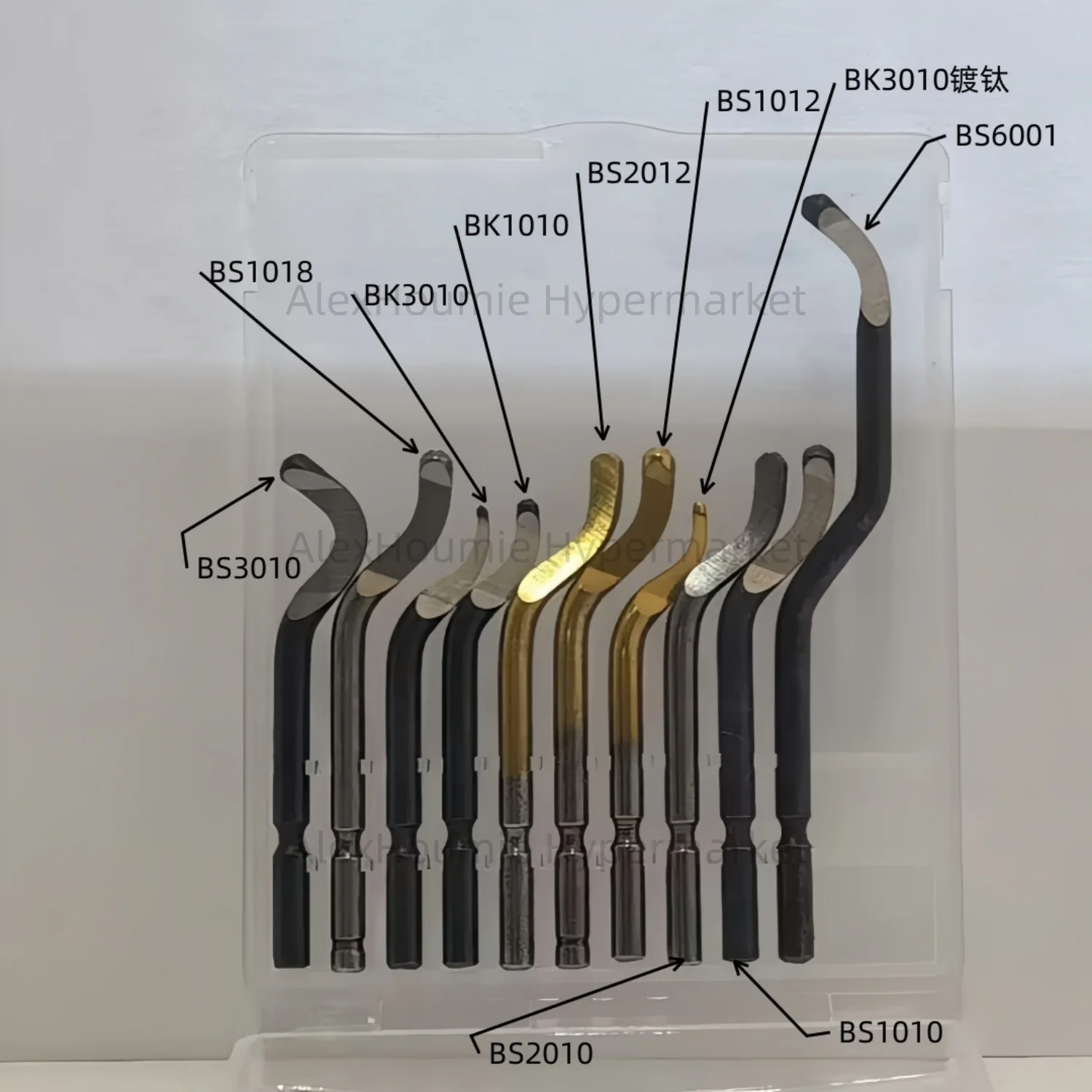 10PCS High Speed Swivel Blades for Deburring System BS1010 BS1012 BS1018 BK3010 BS3010 Internal Thread Cleaning Tool 360 Degree