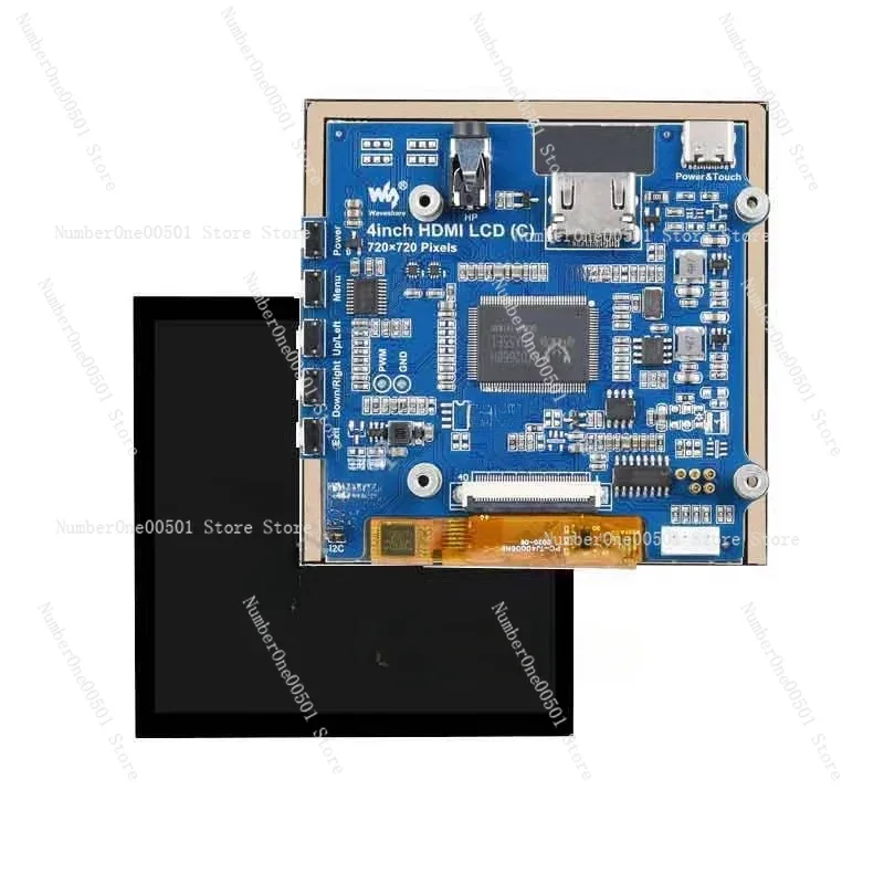 4-Inch display compatible with HDMI dual capacitive touchscreen square LCD 720 × 720 IPS