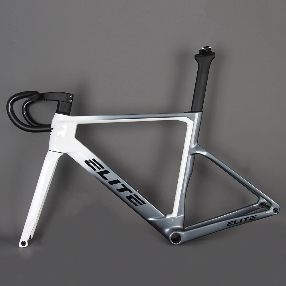 

Racing Carbon Frameset Elite R52 Carbon Fiber Road Bicycle Frame T1000 Full Internal Cable With Handlebar Di2 Disc Brake 700*28C