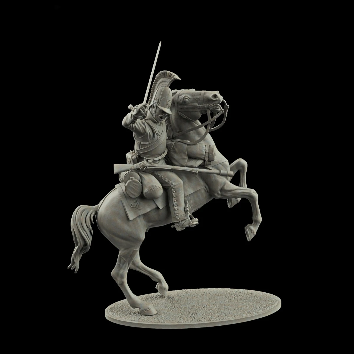 75MM Resin Figure Unpainted Model Kit, Military Theme, Russian Cuirassier Regiment Private Unassembled and Unpainted GK