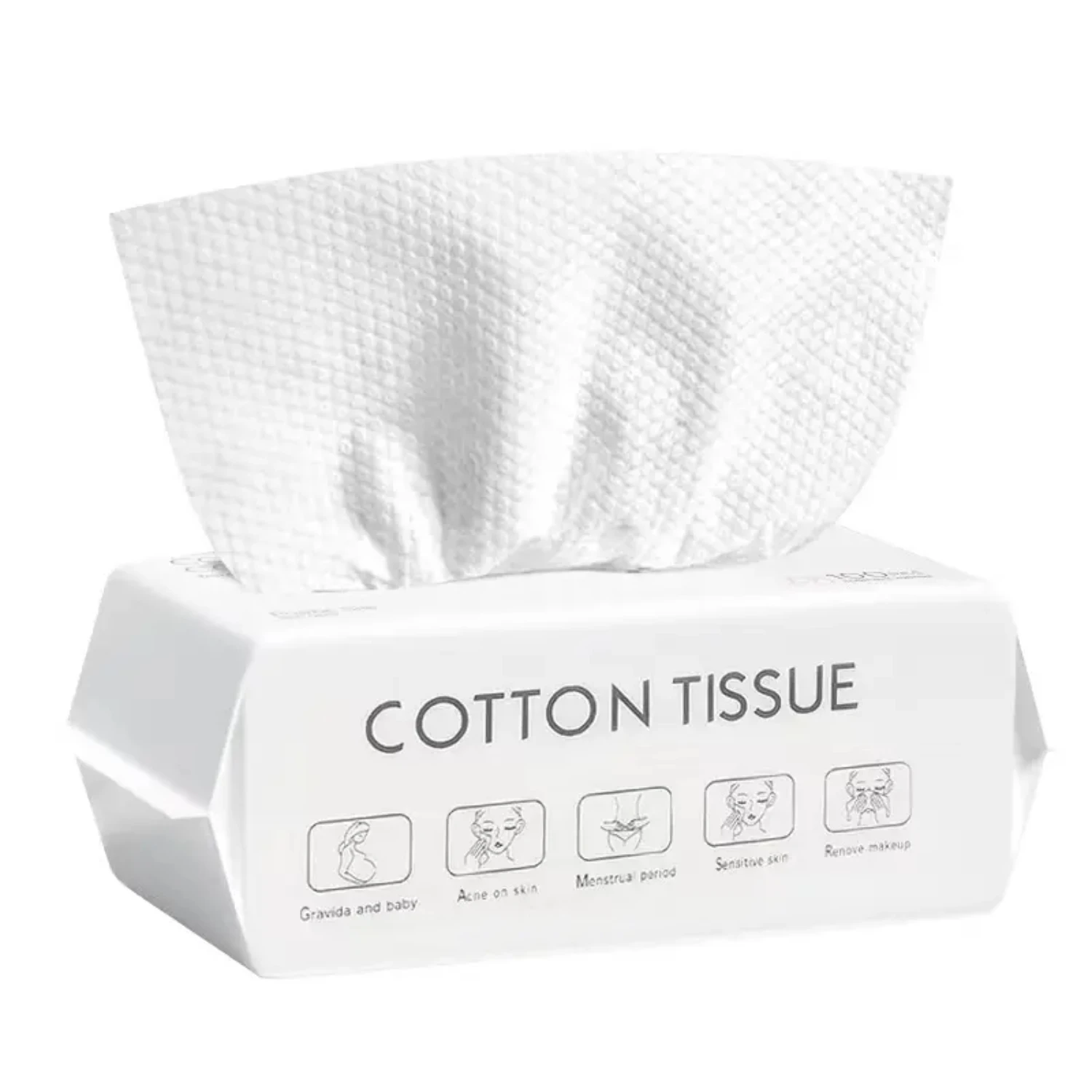 Soft Thickened Cotton Face Towel, Disposable Cleaning Tissue - 1pc