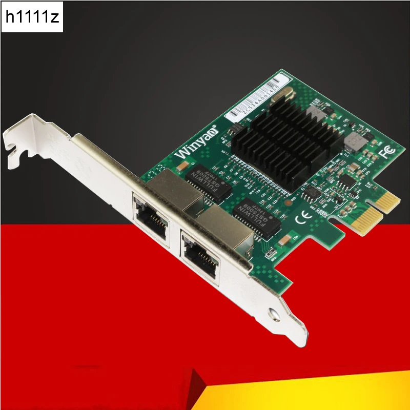 PCIE Card 1000Mb Gigabit Network Card 10/100/1000Mbps 82575 2 Port RJ45 Wired Computer PCI-E Network Adapter LAN ROS for Desktop