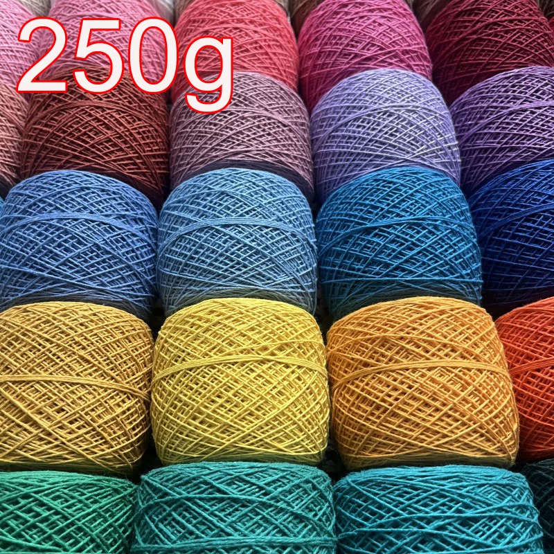 1 Stück 250g Baumwollgarn Spitzengarn Häkelgarn Handstrickgarn 1mm zum Häkeln von Tischsets, Tassenuntersetzern, Taschen und Amigurumi