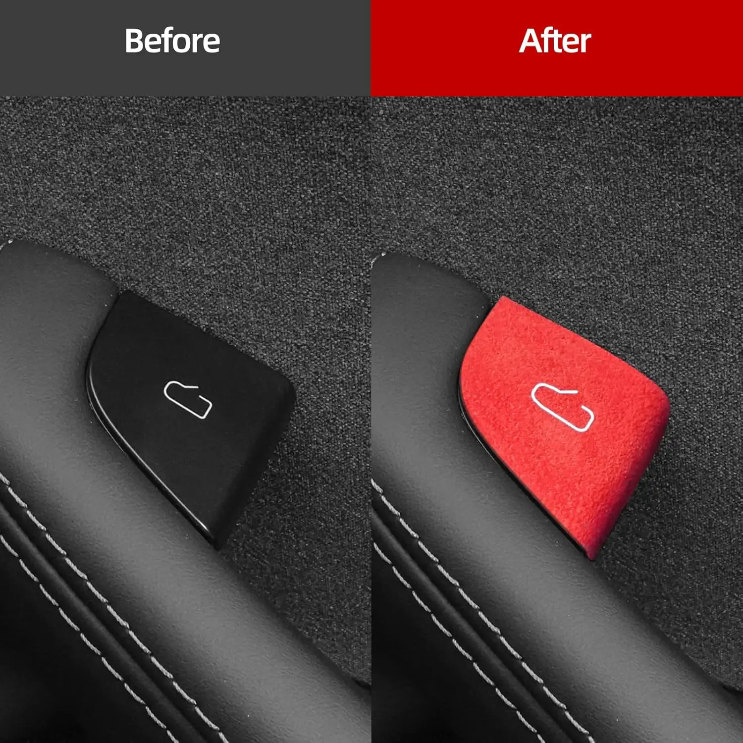 For Tesla Model Y Juniper 2025 Model 3 Highland 25-26 Car Interior Suede Door Button Trim Stickers Patch Trim Cover Accessories 썸네일 5