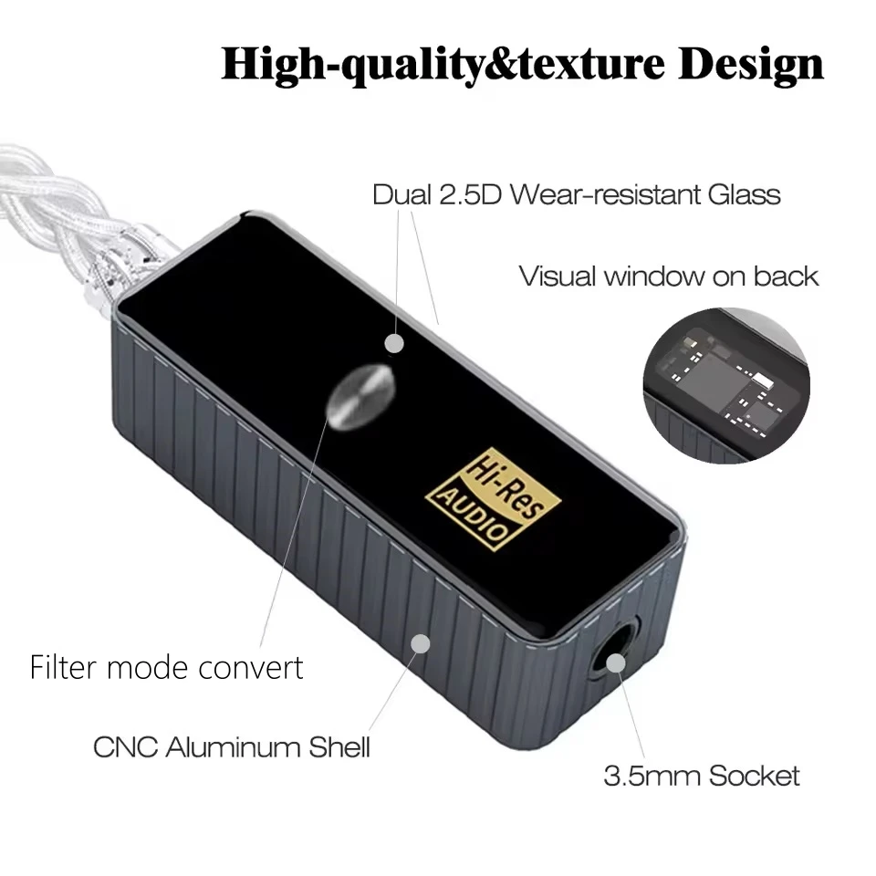 usb-dac-hifi-decoder-headphone-amplifier-35mm-audio-output-pcm-dsd-lossless-sound-drive-8Ω-to-300Ω-high-impedance-headphone
