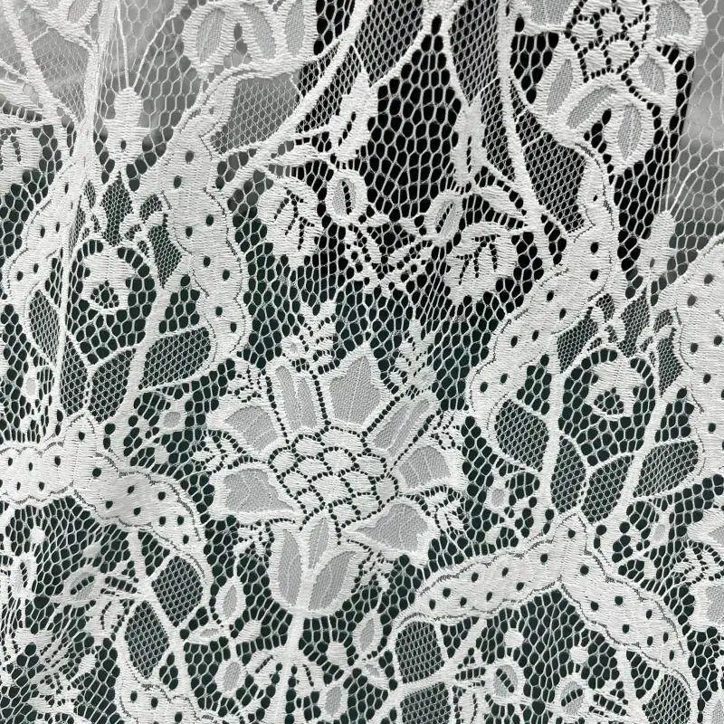 Spring Summer New Eyelash Pressed Lace Thick Mesh Base Ideal For Wedding Gowns Clothing And Table Linens