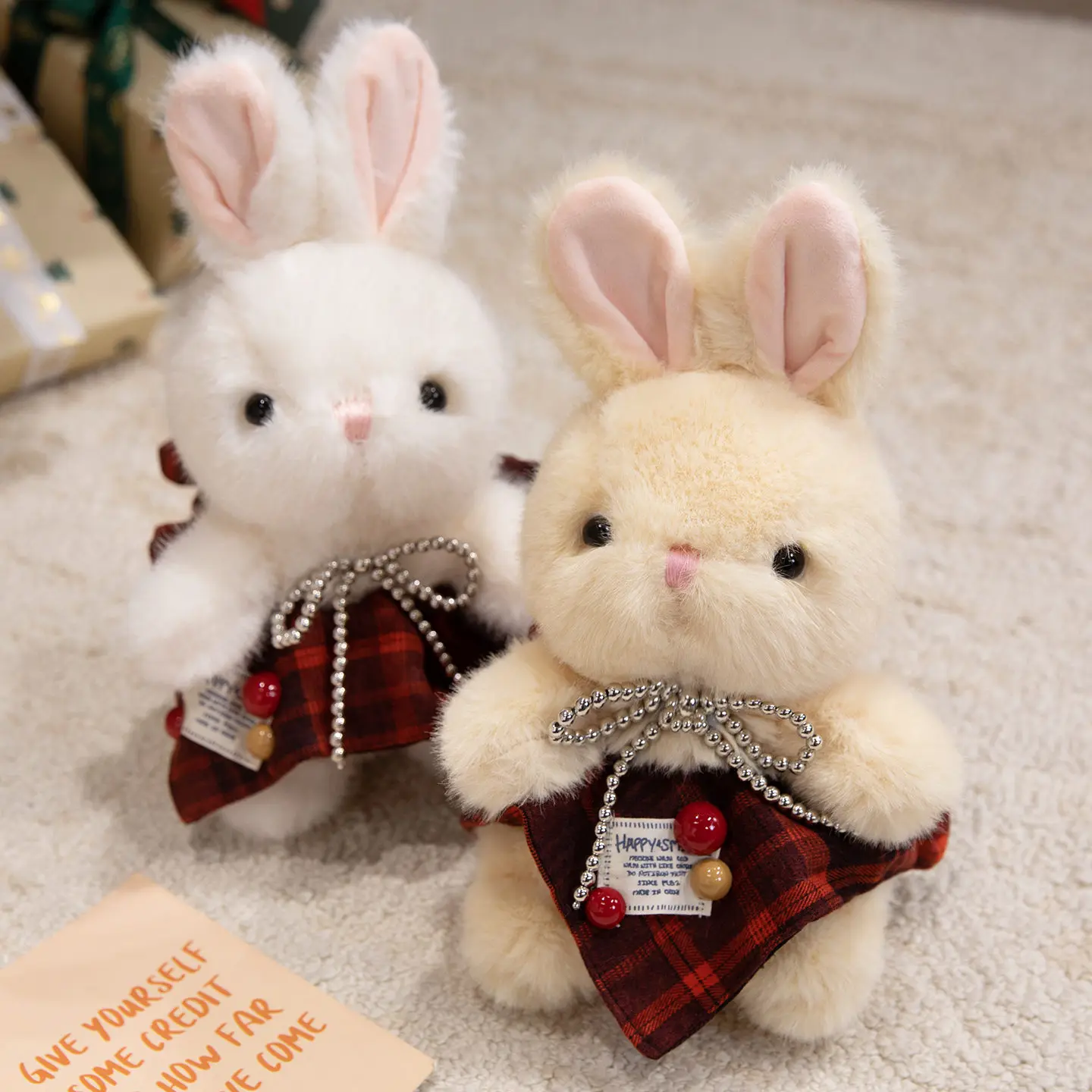 30cm kawaii vestido coelho brinquedos de pelúcia dos desenhos animados pequeno coelho macio recheado bonecas meninas dormindo companheiro brinquedos de pelúcia