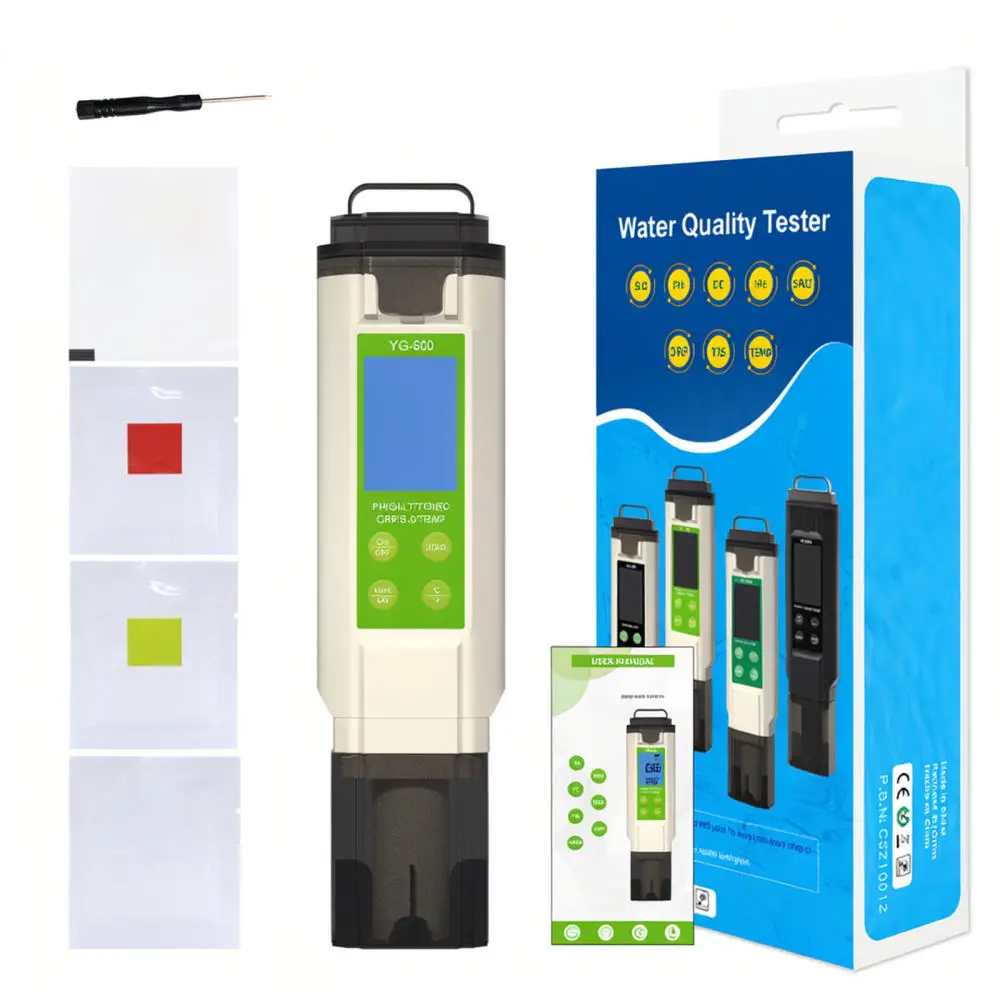 Professional Multi Parameter Water Analyzer 7 In 1 PH TDS EC ORP Salinity Tester For Laboratory Pool Aquarium Maintenance