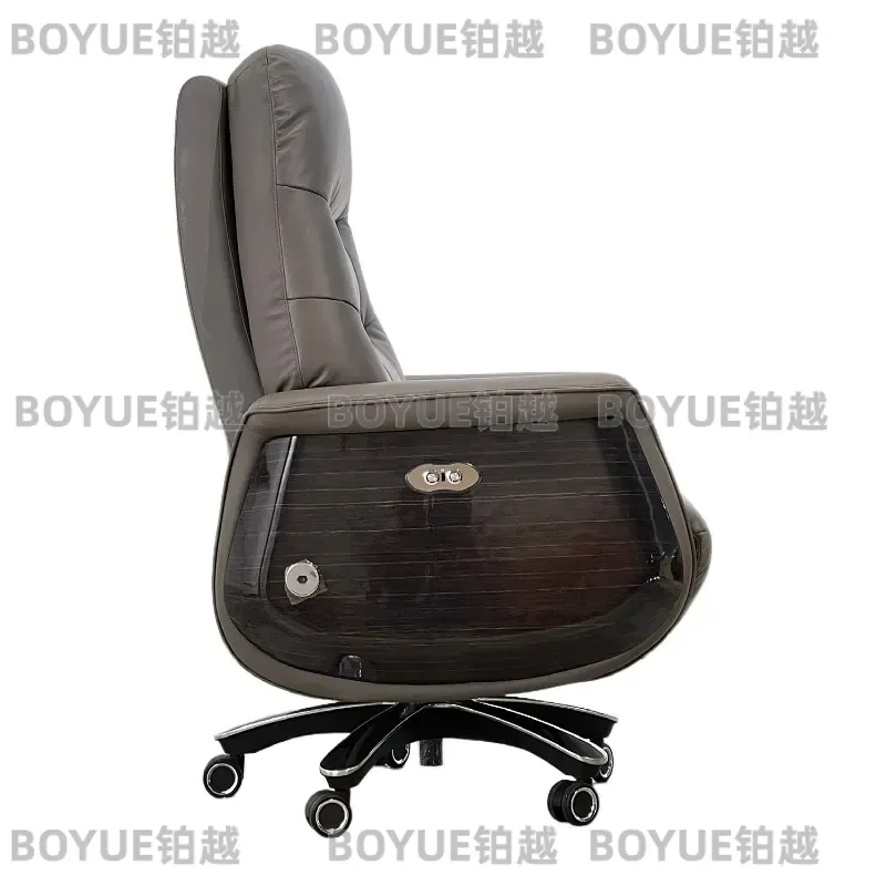 Luxury Leather Electric Massage Office Chair Ergonomic Reclining Executive Seat for Boss President Comfortable Nap Desk