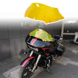 Motorcycle 7 9 inch Yellow Front Windshield Wind Windscreen Deflector Cover Plate For Harley Davidson Road Glide FLTRX 2015-2023