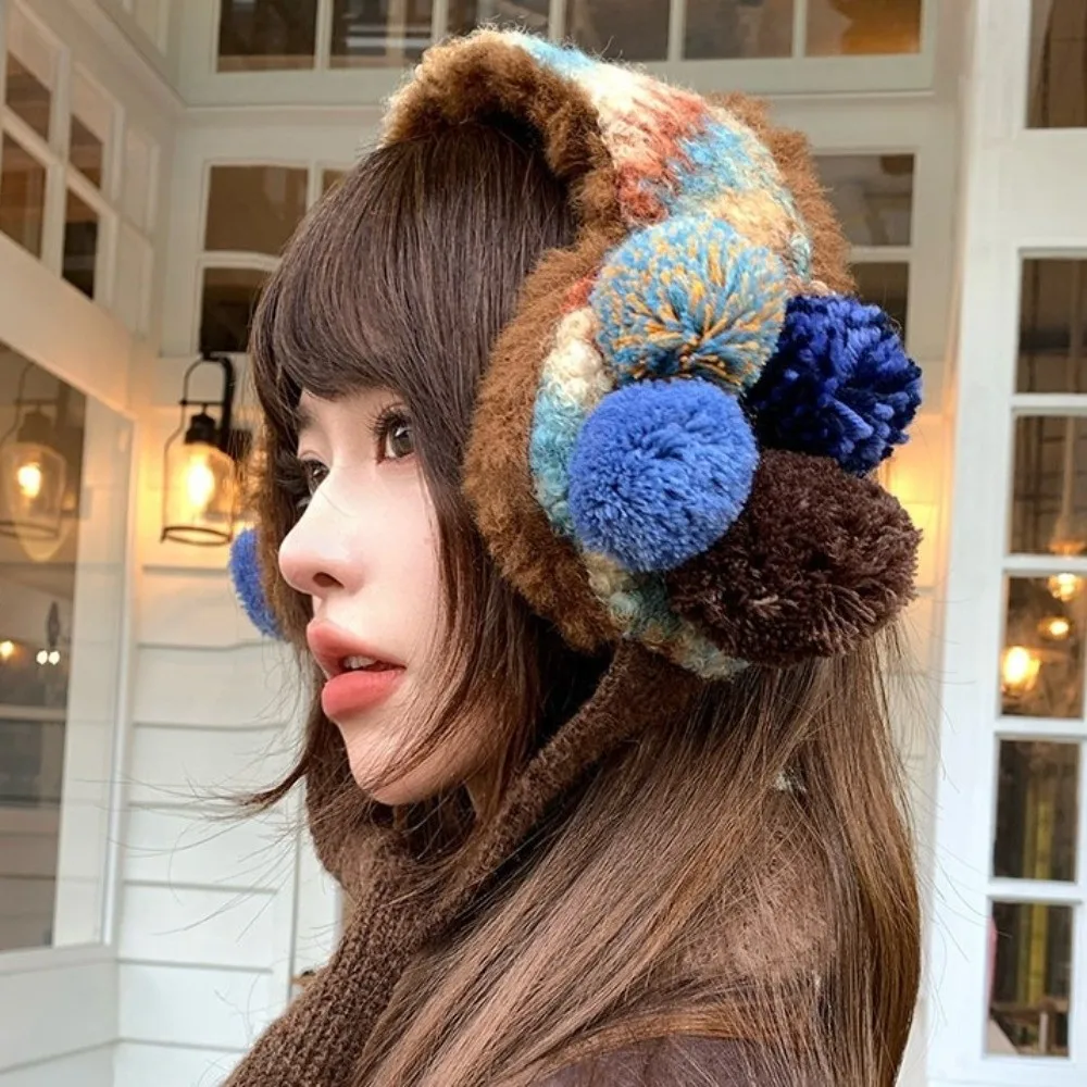 New Tie Strap Earmuffs Maillard Style Warm Winter Ear Warmers Retro Style Winter Protection Earmuffs Winter Cycling