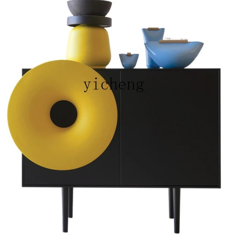 

ZK creative light luxury high-end dining side cabinet personalized paint tea cabinet modern entrance against the wall decor