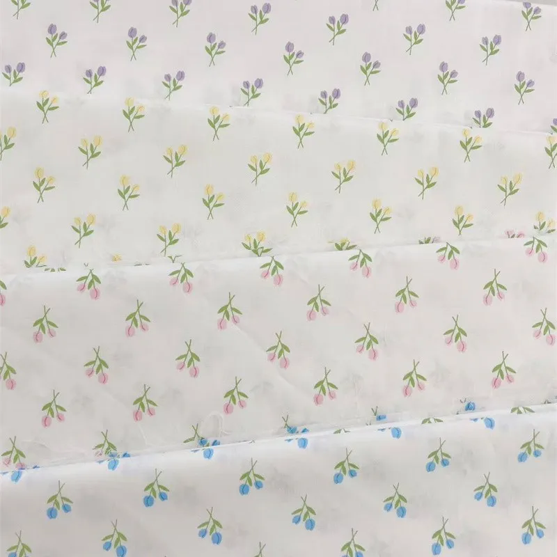 

160x50cm Small Floral Cotton Twill Fabric All-Cotton Children's Bedding Homewear Doudou Blanket Material Sewing Cloth