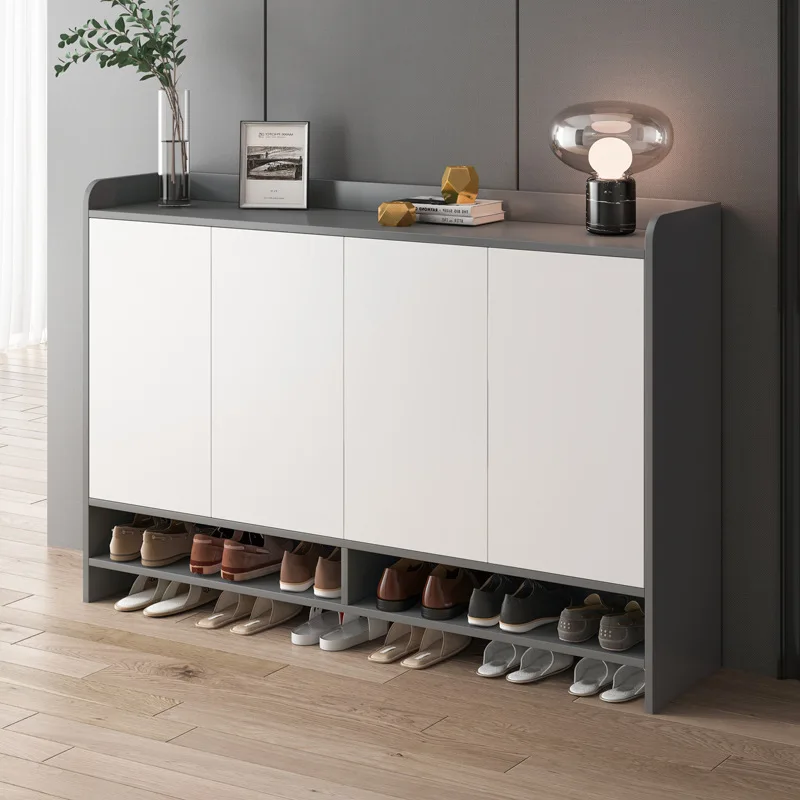 

Multi layer entrance cabinet at entrance of home, indoor storage shoe rack in the corridor outside corridor