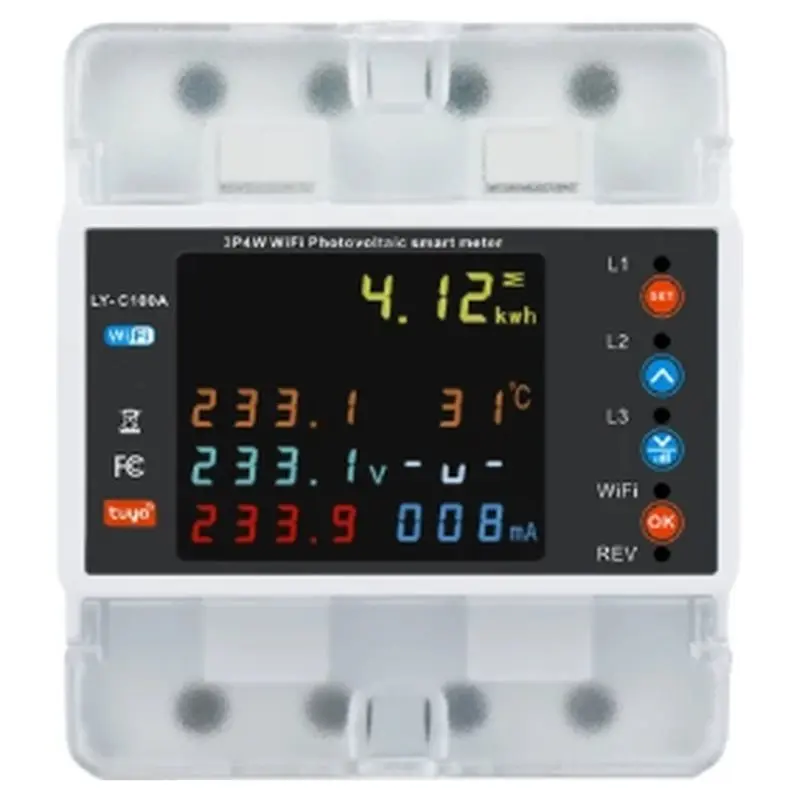 ABDJ-Tuya Wifi 4P 100A For Smart Life Bi-Directional Auto-Recovery Relay Three Phase Meter