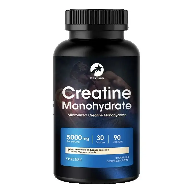 Kexinsh Creatine Monohydrate Capsules Gain Strength, Build Muscle & Enhance Performance for Muscle Endurance, Non-GMO
