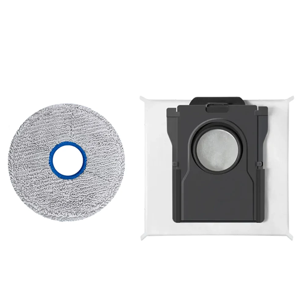 Microfiber Mop Cloths PP Non Woven Dust Bags and Side Brushes Kit for DREAME for x60 for Max Ultra Robot Vacuum Support