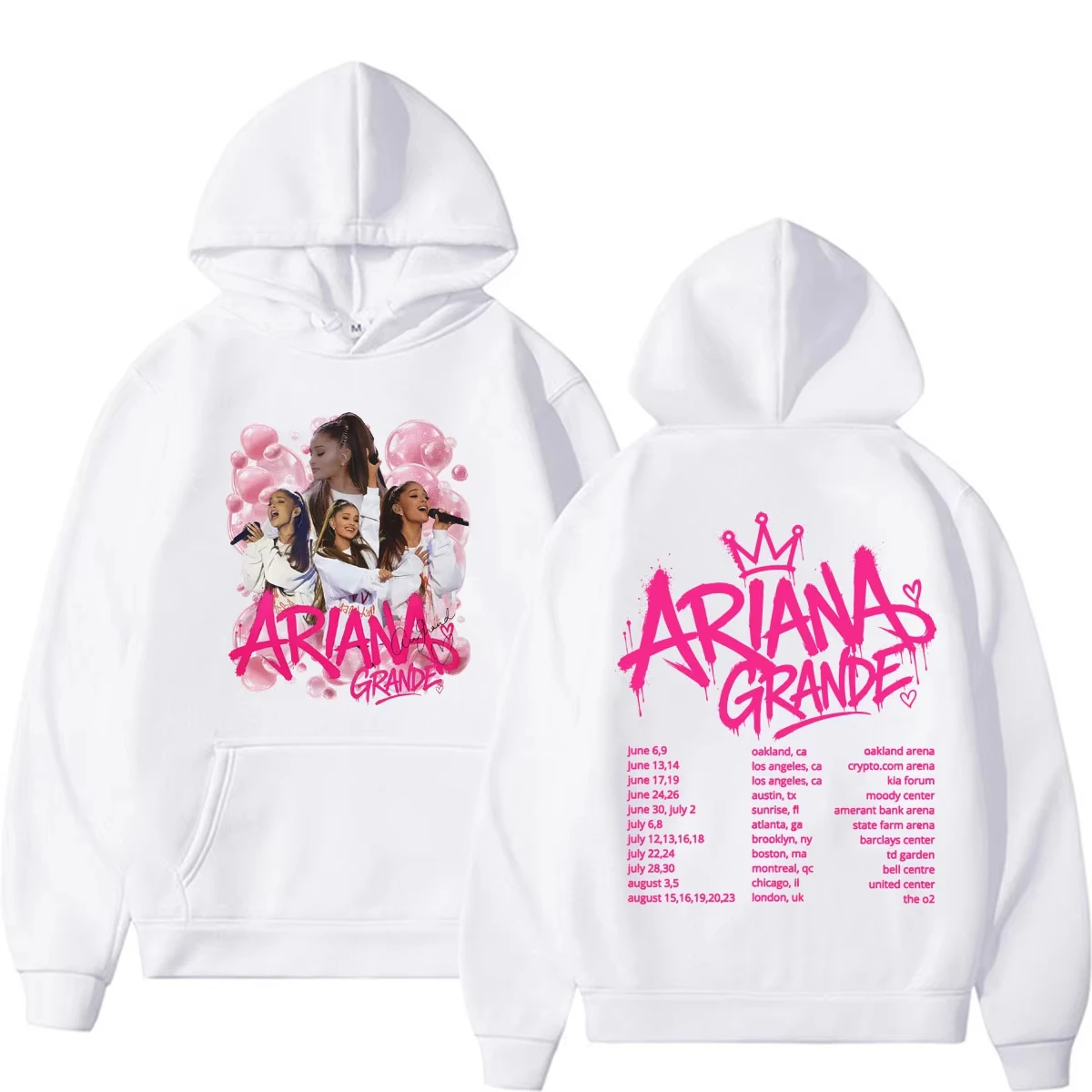 Ariana Grande Inspired Tour Poster Print Fan Merch Men Hoodie Music Concert Long Sleeve Pullover Sweatshirt For Fan Daily 2026