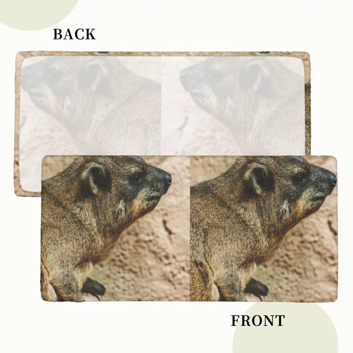Rock Hyrax Customized Rectangular Tablecloth Waterproof Table Cover for Festival Party Decorations Table Cloth