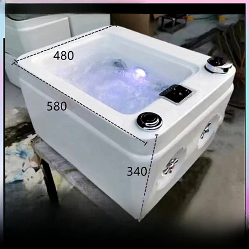 Functional non installation foot basin with light strip, magnetic pump, foot pool, nail art basin, massage, surfing