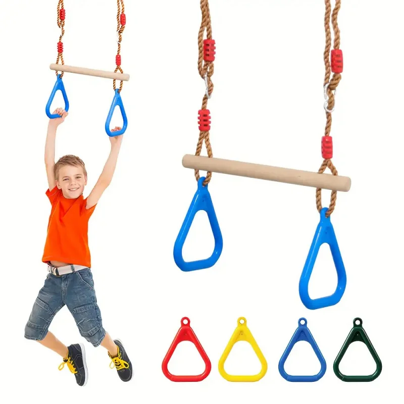 

1Children's Horizontal Bar Ring Swing，Adjustable，Suitable for fitness centers、Amusement Park、Indoor and Outdoor Entertainment