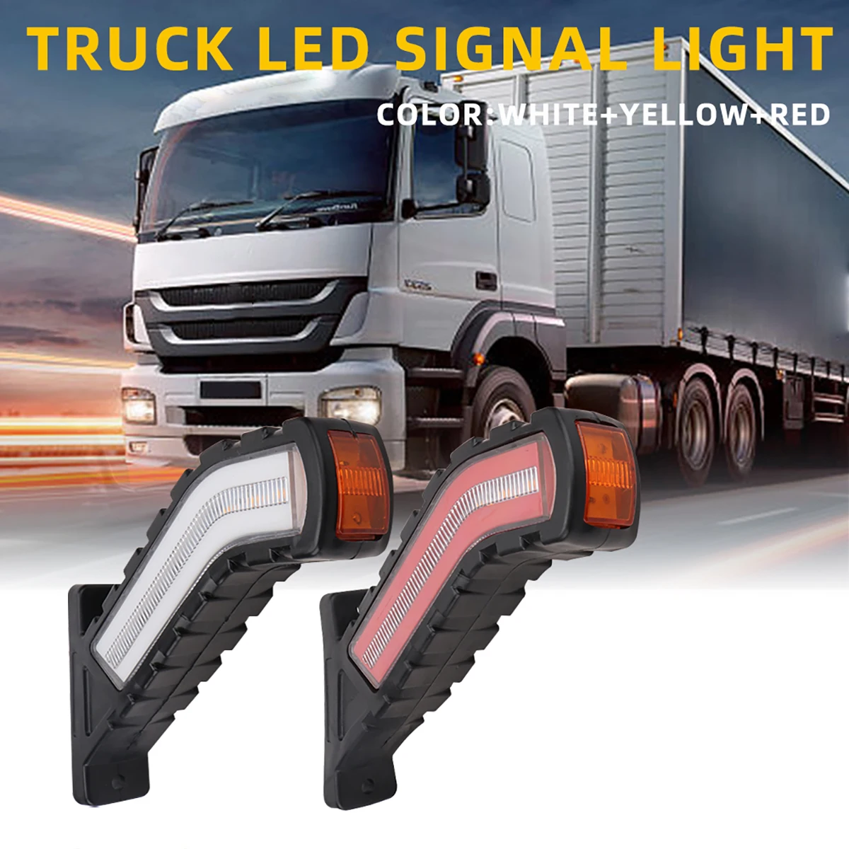2pcs Truck Off-road ATV LED Light Assembly Side Warning Lights Flashing Light LED Indicator Rear Taillights Strobe Signal Lamp
