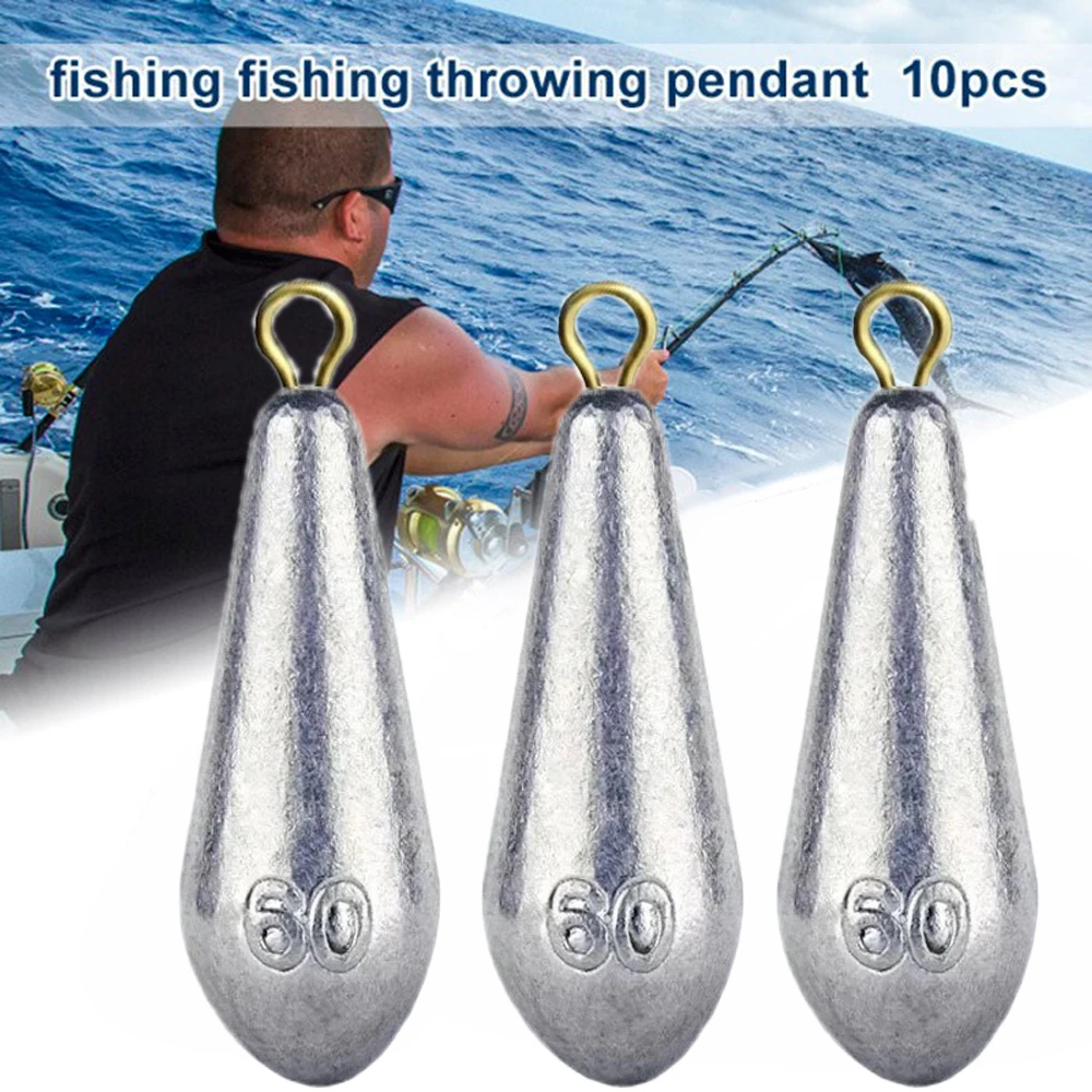 Pesas de Plomo para Pesca, Tamaño 10g-100g, Plomadas de Plomo, Plomadas de Gota de Agua
