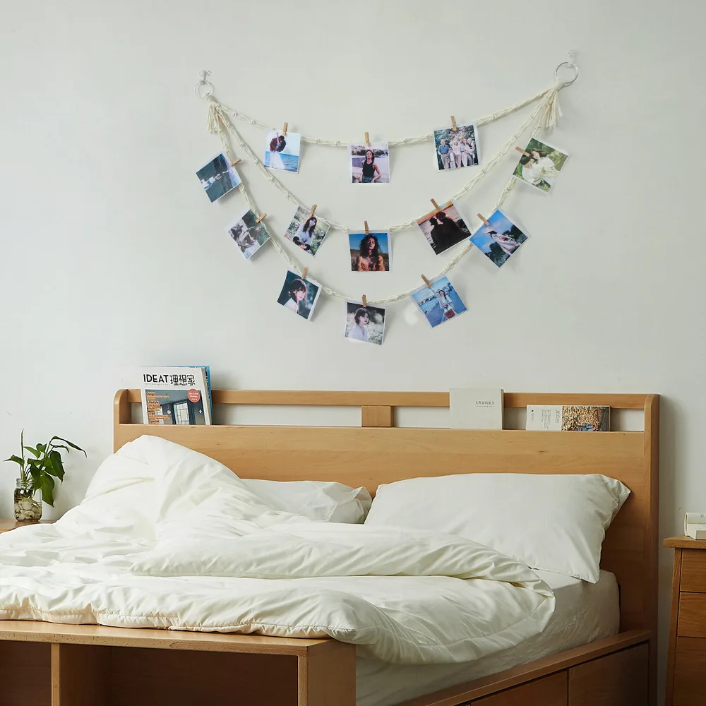 Macrame Hanging Photo Display Wall Decor