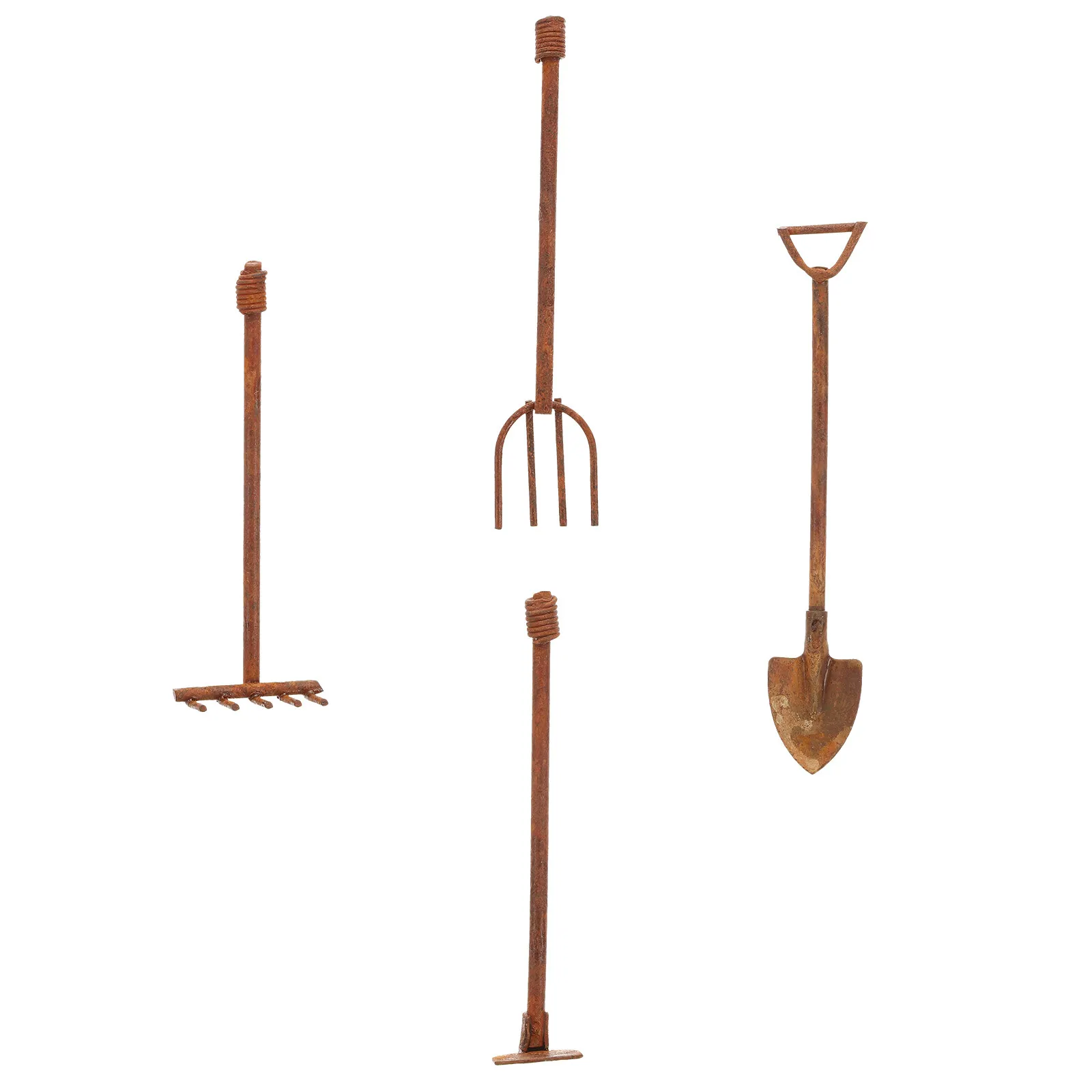 1Set Mini Garden Tools Premium Landscape Props Mini Scene Decoration Desktop Ornament Photography Prop Tool Adornment