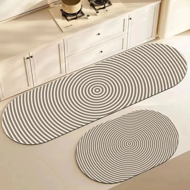 New 1 pc Japanese style soft kitchen diatomite mud floor mat, super anti slip, super absorbent, easy to handle carpet