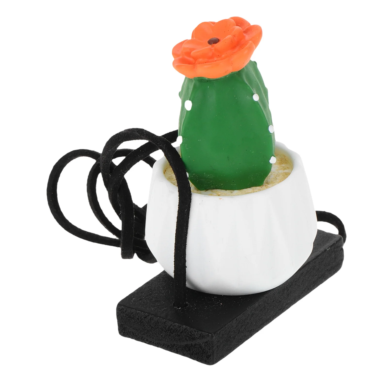 

Resin Cute Swing Cactus Car Hanging Ornament Rearview Mirror Decor Potted Succulent Plants Interior Accessories for Women Men