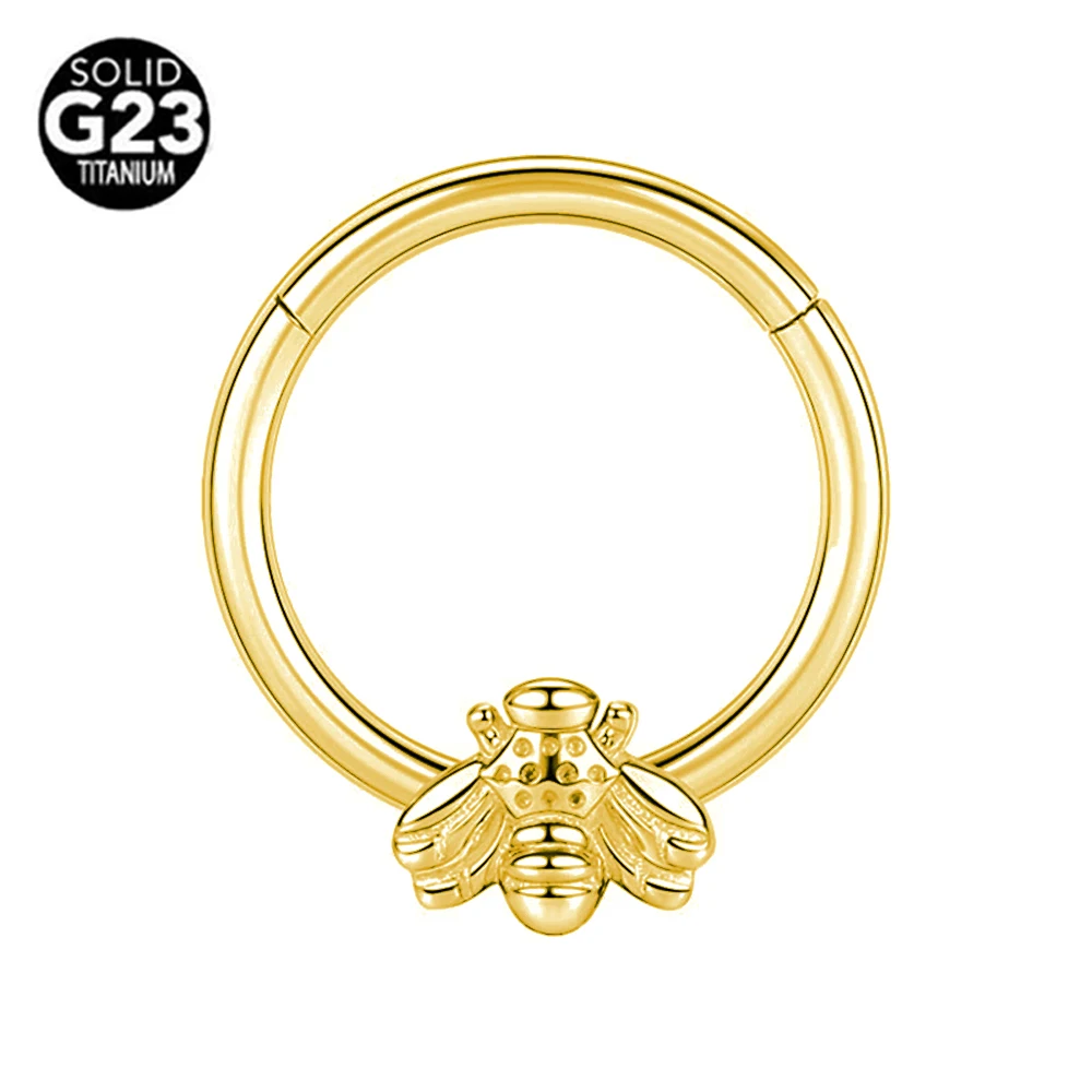 G23 Titanium Bee Septum Nose Ring Piercing