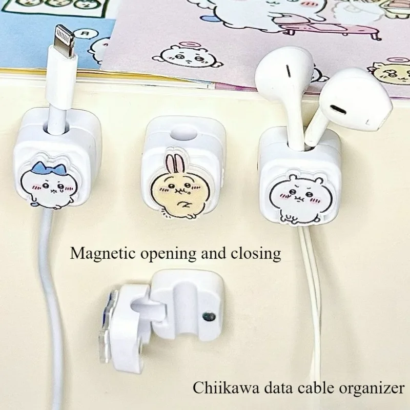 

Kawaii Sanrio Chiikawa Charging Cable Holder Suitable for Office Desktop Storage and Bedside Cable Organizer Headphone Storage
