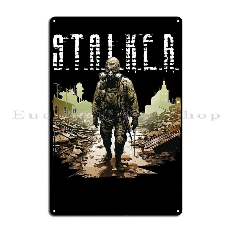 Stalker Game Art Stalker 2 Fps Video Game Samanthi007 Metal Sign Cinema Wall Mural Wall Plaque Classic Iron Tin Sign Poster