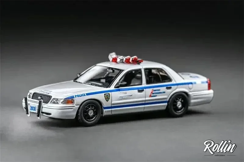 Rollin-ford cv lappdパトカー、ダイキャストモデルカー、認定799、1:64