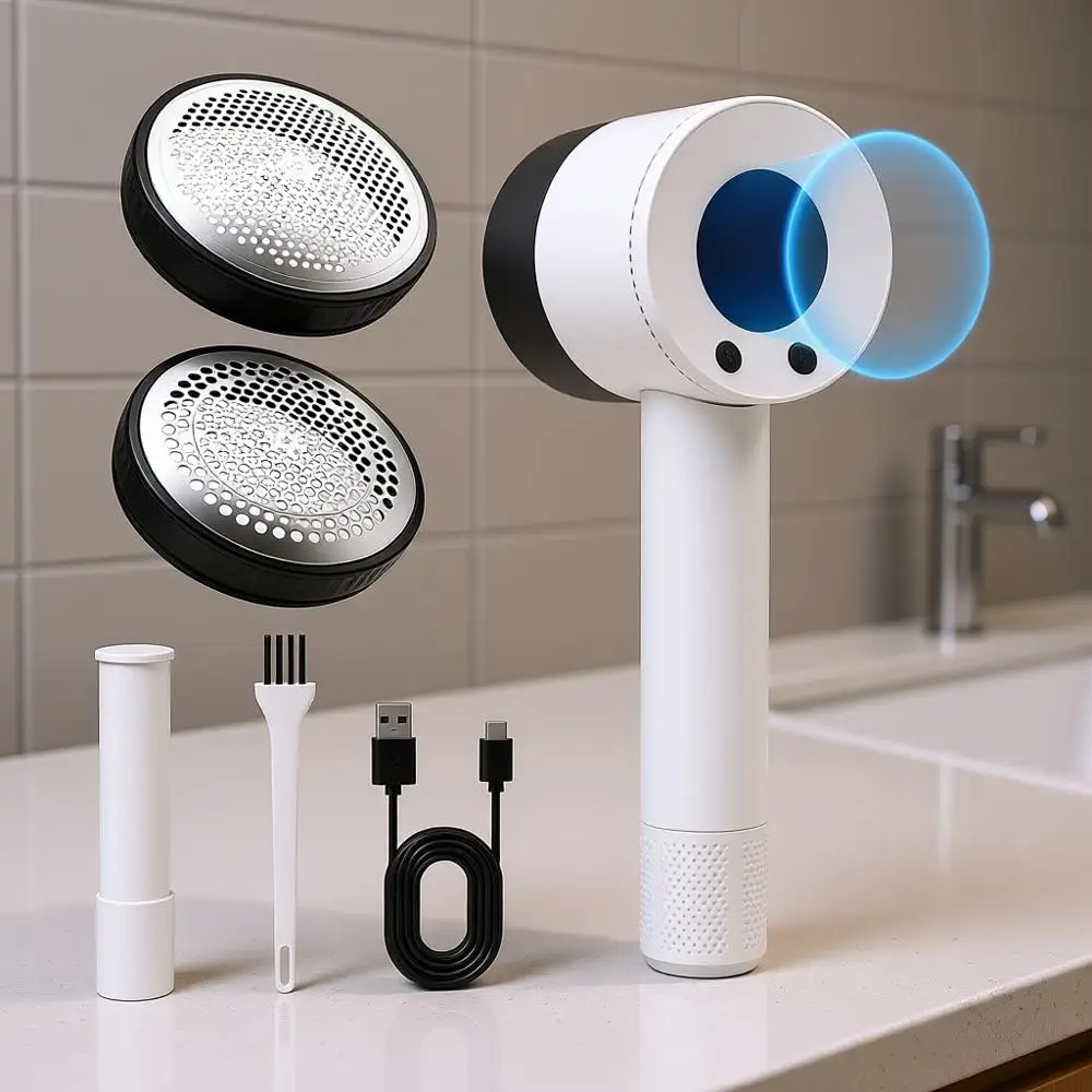 

10700 RPM Sweater Shaver with 6-Blade, Hidden Lint Roller, 3-Speed Lint Remover, LED Display, Type-C Rechargeable for Clothes &