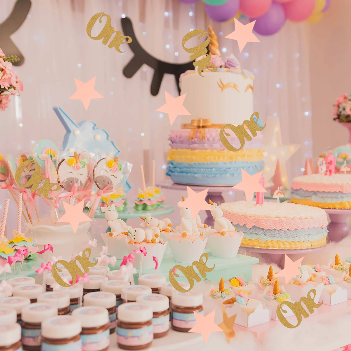 

Pentagram Confetti Glitter Birthday Party Decoration One Table Star Shaped Festive Atmosphere DIY Materials Home Wedding Room